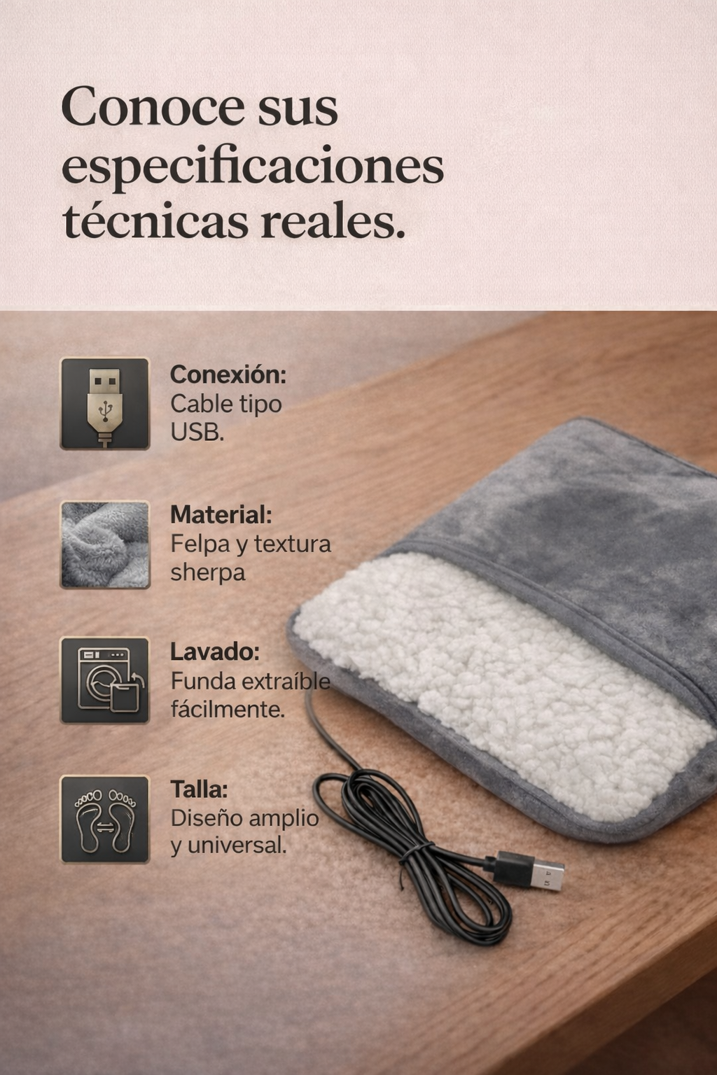 Ovejita Calientita™ 🐑 - Calienta pies USB