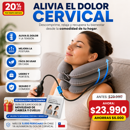 NeckRelief™ Pro | Cojín Inflable de Alivio Cervical