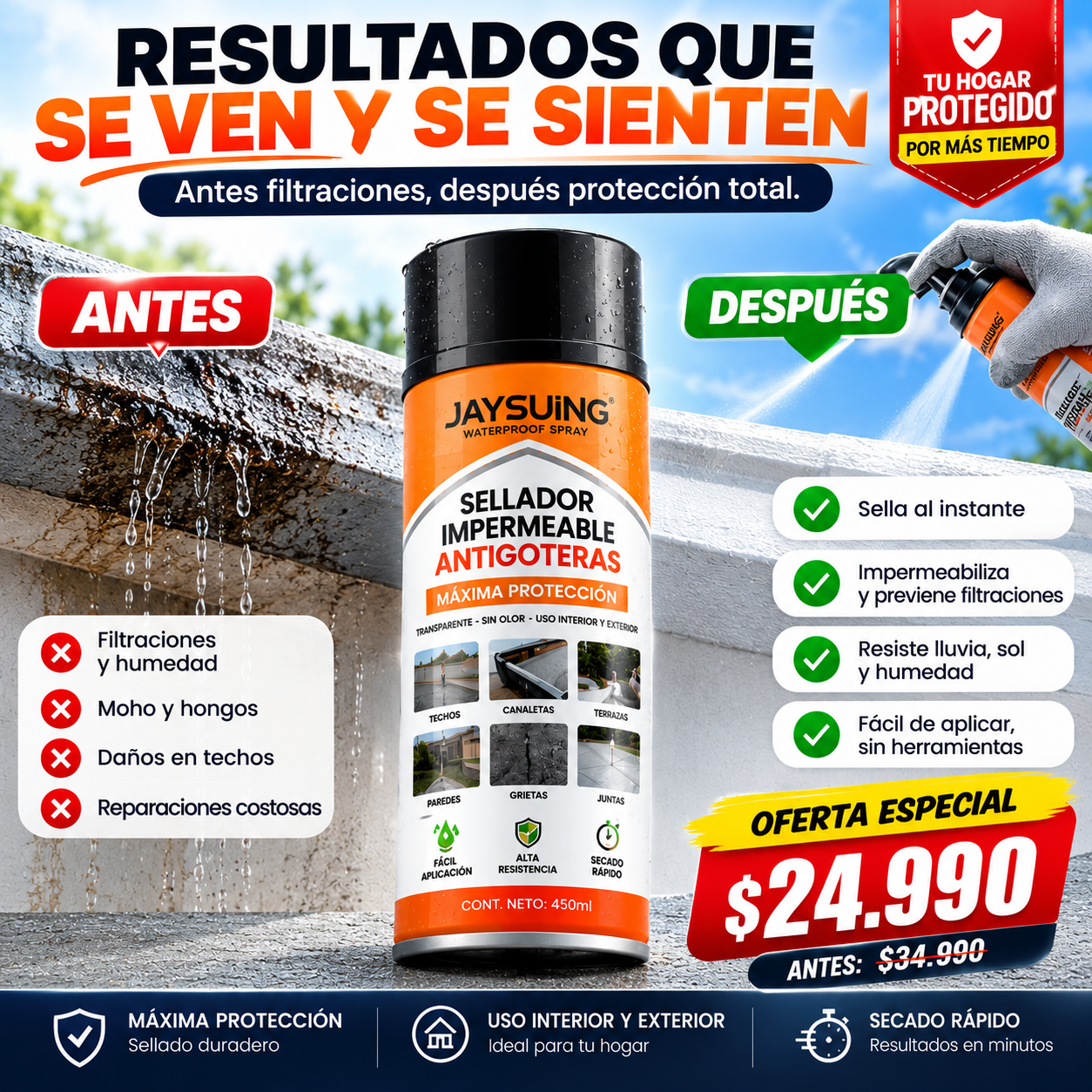 HydroFlex™ | Spray Antigoteras