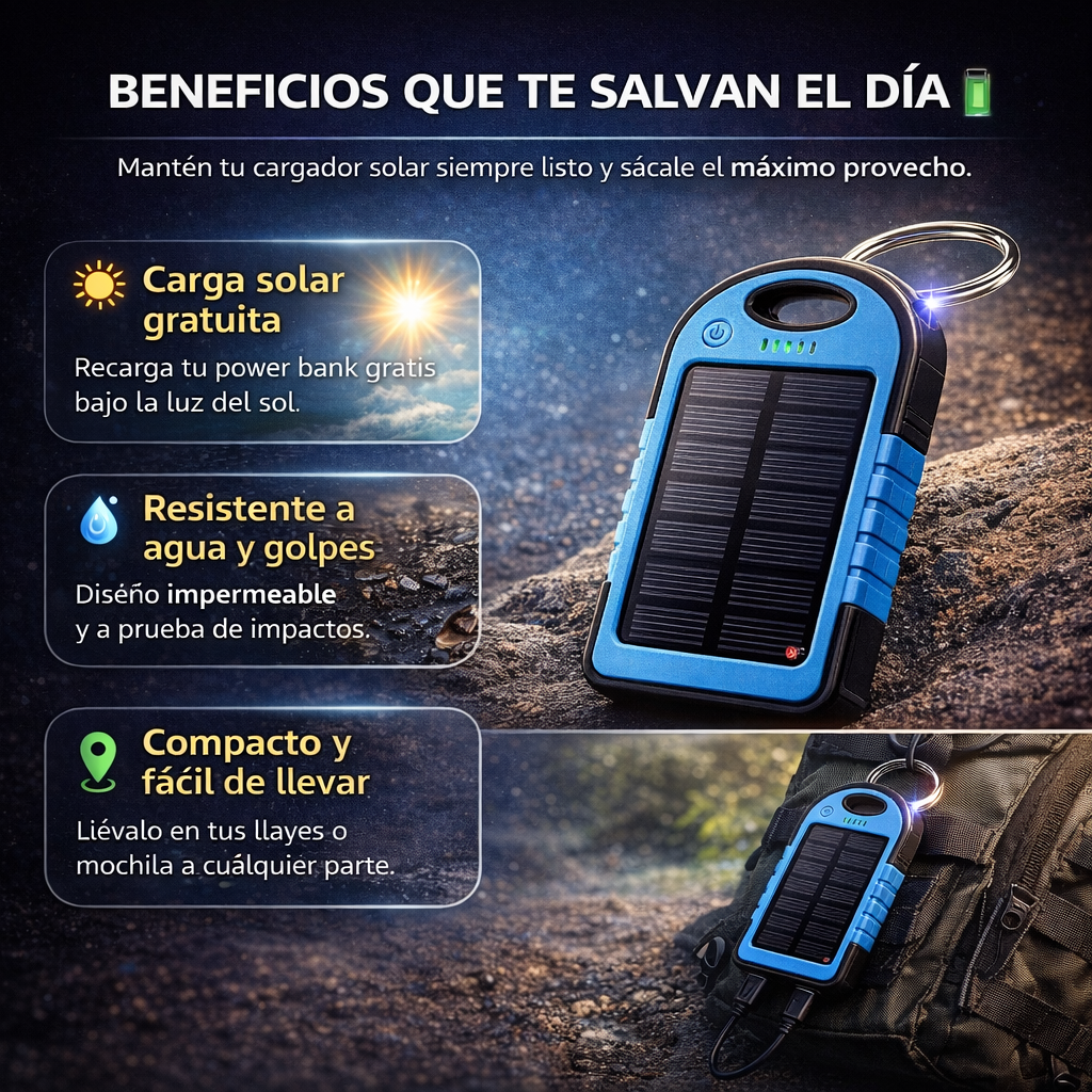 Solarix™ Cargador Solar Portátil