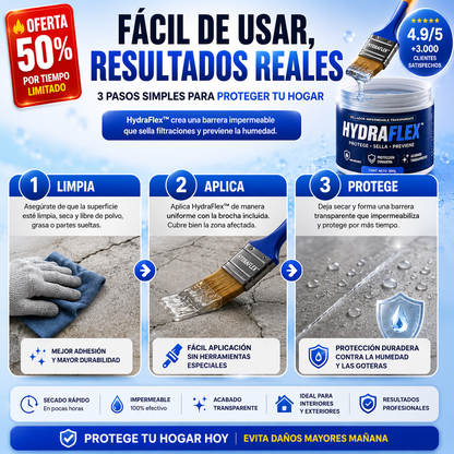 HydraFlex™ Sellador Impermeable Transparente