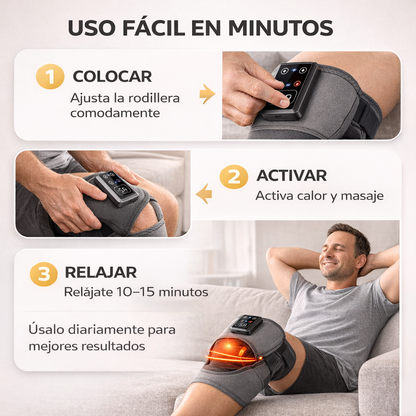 TheraKnee™ Rodillera térmica con masajeador