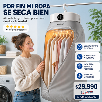 AirDry Pro™ | Secadora de Ropa Portátil